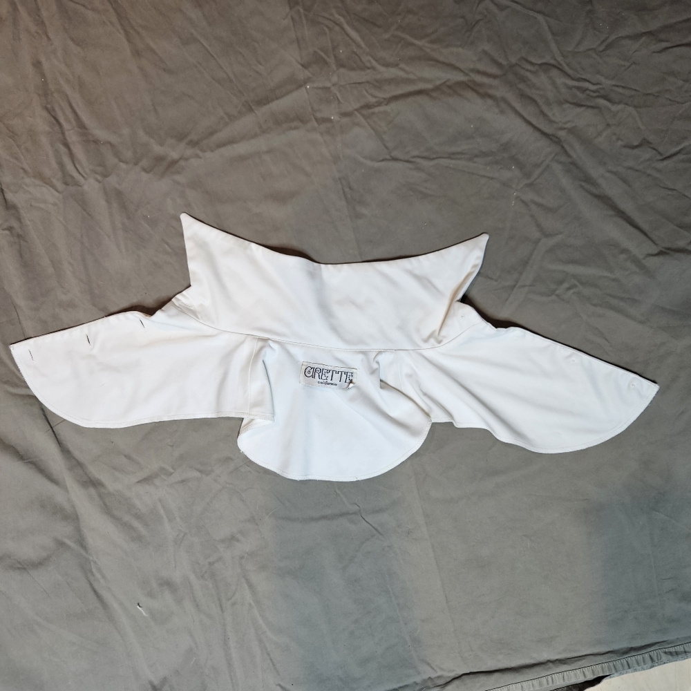 Vintage Cirette California Detachable Dickey Collar White Faux Blouse Bib 60 70s - Picture 8 of 11